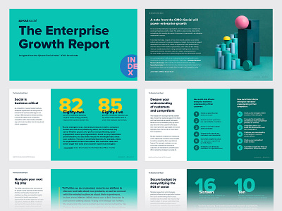 Sprout Social Index Report editorial design graphic design multi page design report social media template system