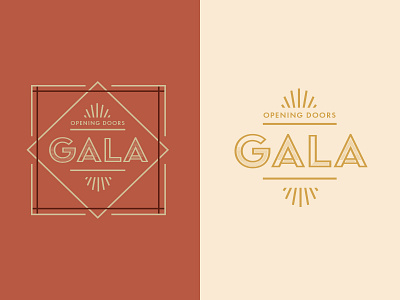 Opening Doors Gala Logo art deco brand identity branding branding and identity chicago clinic community create positivity free clinic gala giving back healthcare for all logo non profit