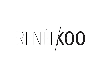 Renee/Koo Logo black and white brand identity branding chicago collaboration elegant logo minimalism modern partnership photographer photography simple split