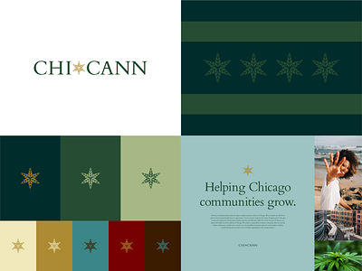 ChiCann Visual Identity cannabis chicago color palette logo mark typography visual identity