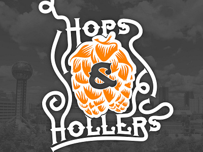 Hops & Hollers 2 Color Shirt 2 color beer craft beer hollers hops knoxville shirt design tennessee