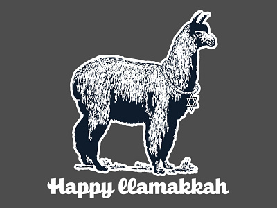 Happy Llamakkah festive hanukkah jewish llama