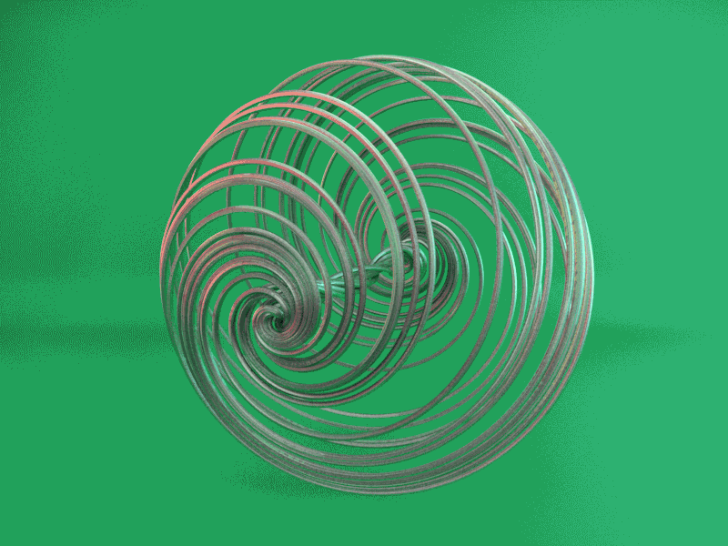 Aizawa attractor 3d animation attractor c4d gif