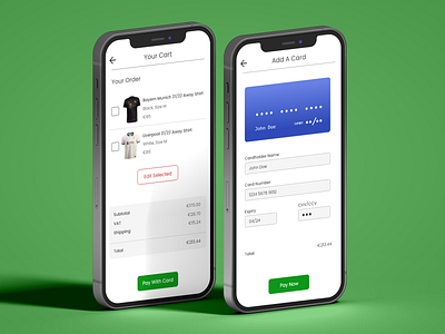 Shopping Cart and Credit Card Form