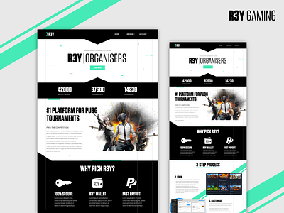 R3Y Gaming Web Design adobe adobe xd design typography ui ux web website
