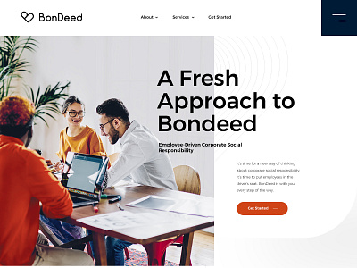 Bondeed corporate design flat impactful minimal ui ux web website whitespace zen