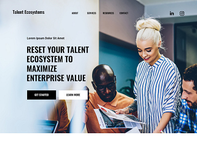 Talent Ecosystems artsy coach coaching design flat focused minimal ui ux web website