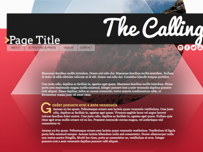 The Calling layout page web