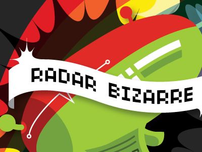 Radar Bizarre band rainbow space student vector