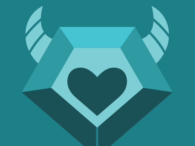 Heart Monsters icon vector