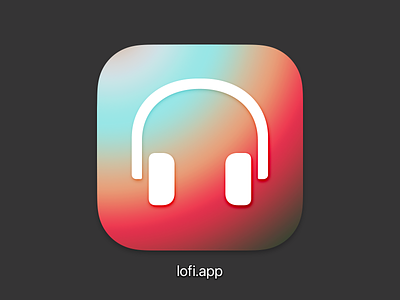 lofi App Icon app design gradient headphones icon lofi macos music ui