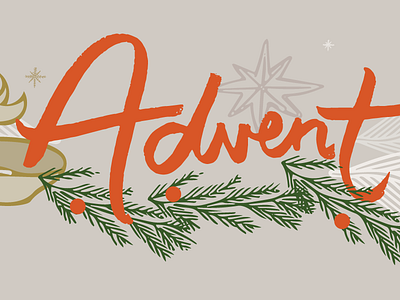 Advent - Title client holiday vector