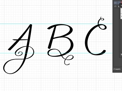 Squiggle Alphabet - WIP 01 lettering vector