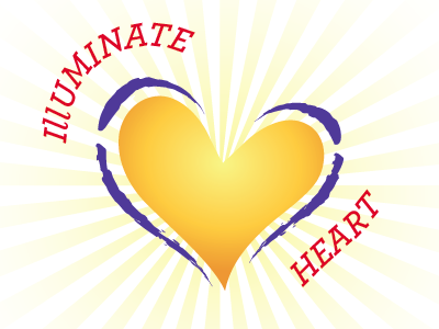 Illuminate Heart family non profit vector