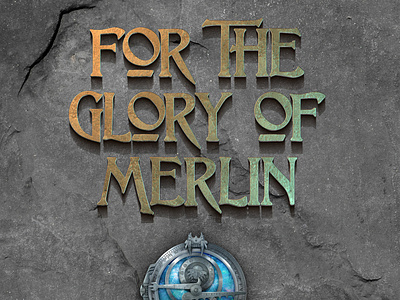 For The Glory Of Merlin letters raster render trollhunters type