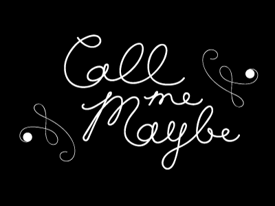 Call Me Maybe linework vector