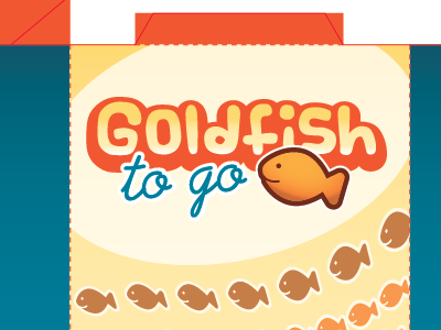 Goldfish to go - Packaging homework vector