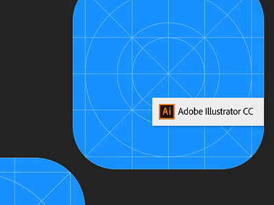 iOS12 Icon Template - Adobe Illustrator icon ios template vector