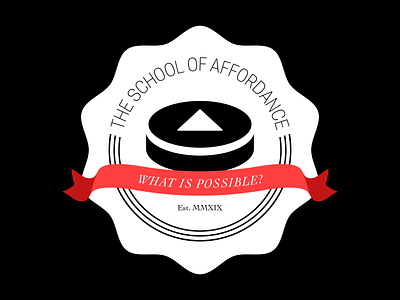 The School of Affordance badge branding icon logo type vector