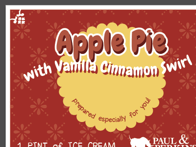 Pint Label - Apple Pie client type vector