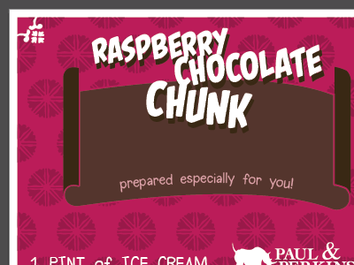 Pint Label - Raspberry Chunk client type vector