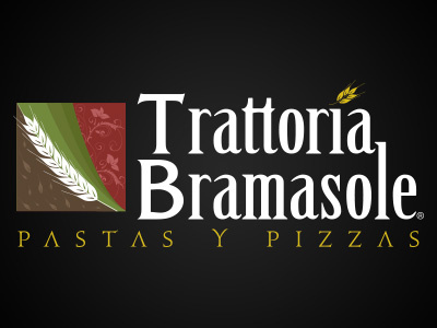 Trattoría Bramasole brand comidas food logo logotipo logotype pastas pizzas restaurant restaurante