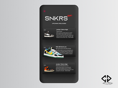 SNKRS APP design minimal mobile nike shoehead shoes sknrs sneakerhead ui ux