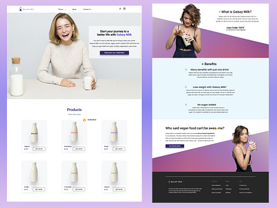 Galaxy Milk | E-commerce branding design ecommerce food logo minimal product design sale ui ux web