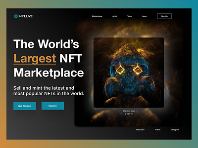 NFT.LIVE design nft ui ux web