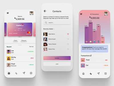 Banking banking design minimal mobile ui ux