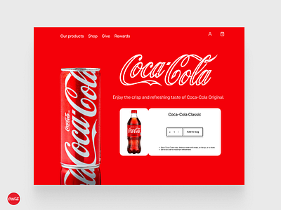 Grab a Coke design minimal ui web