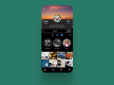 Social design minimal mobile ui ux web