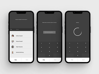 Money App design minimal ui ux web