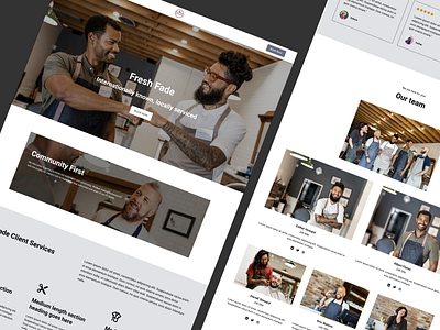 FRESH FADE BARBERSHOP design minimal ui ux web