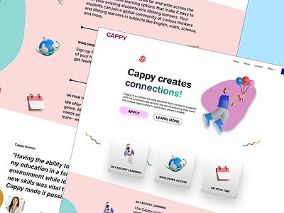 Cappy - Online Learning design minimal ui ux web