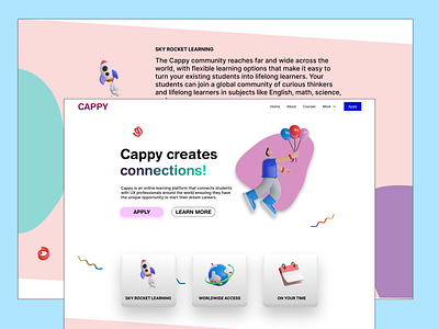 Cappy - Online Learning design minimal ui ux web