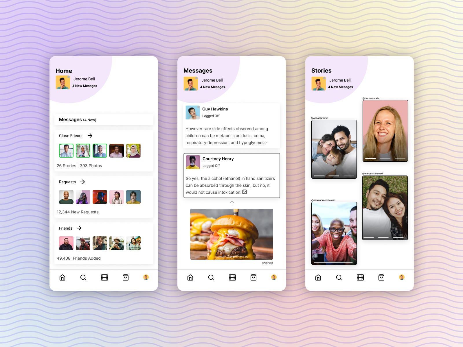 Social Sharing App by Corey Jameson on Dribbble