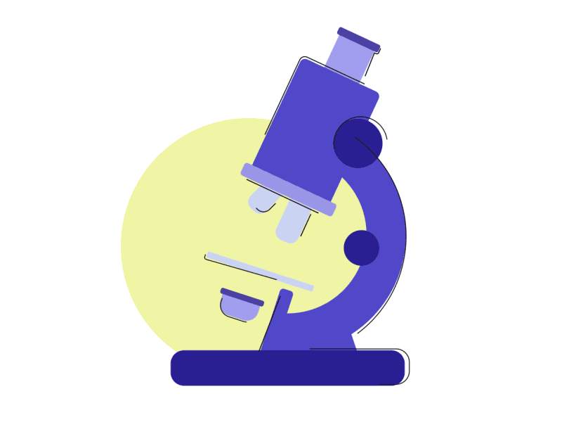 Microscope animation design illustration microscope science