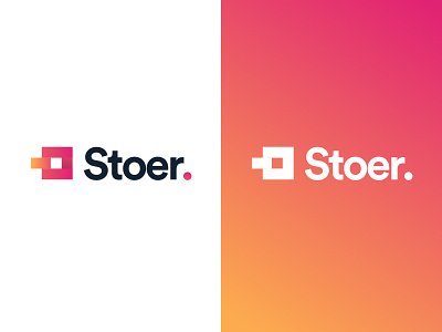 Logo concept for "Stoer" gradient logo piece poppins puzzle