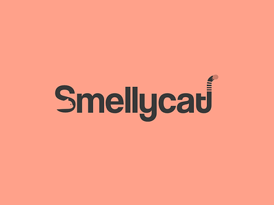 Smellycat. cat logo negative space sketch smellycat
