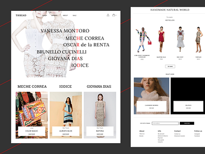 Thread Design concept design ecommerce fashion figma ui web website