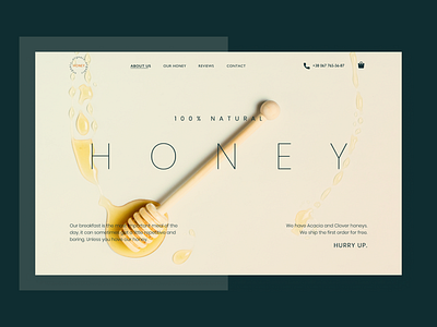 Honey Landing Page daily 003 daily 100 challenge daily ui design figma grid honey honey bee interface landing landing page landingpage photoshop portfolio typography ui uiux ux web webdesign