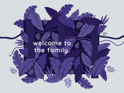 Welcome To The LuccaAM Family Card brand identity branding branding agency branding design card card design design designer illustration jungle jungle design jungle illustration leaves pattern pattern design print print design