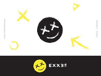EXXES brand branding brush cool design face graphic design happy illustration inspiración logo logotipo marca vector