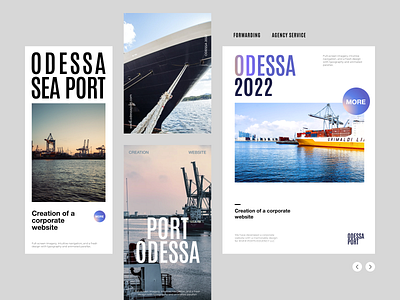 Odessa Port branding design graphic design minimal typography ui ux website