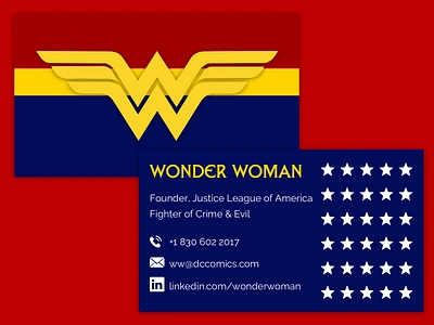 Fight Like a Girl business card businesscard dccomics design dribbble dribbbleweeklywarmup girls logo superhero superheroes typogaphy warm up weekly women wonder woman wonderwoman