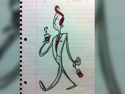 Shackled to social media - sketch concept phone shackled