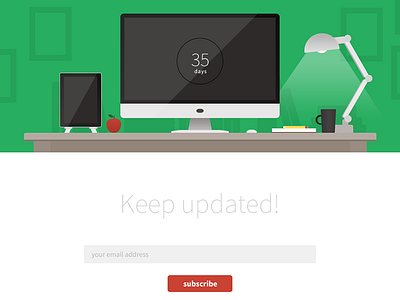 Soon coming soon desk illustration theme