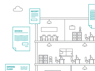 Data management 1 documents illustration office paper