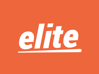 Elite logo orange type